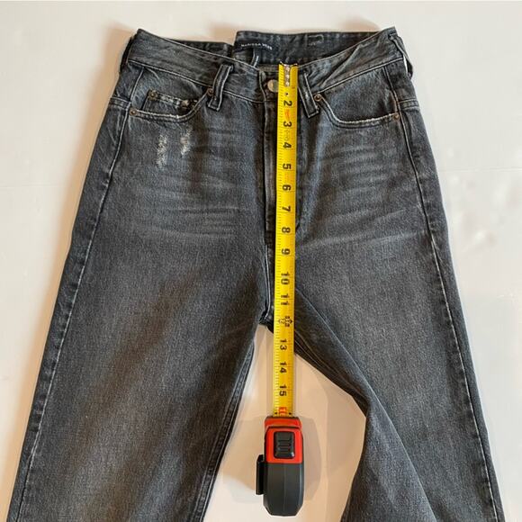 Marissa Webb Grant Straight Leg Jean Size 25 Black Stonewashed and Cinched back - Picture 7 of 10